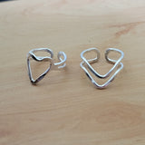 Adjustable Layering Ring Double Chevron