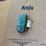 Kashi Semiprecious Large Stone Ring Amazonite