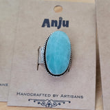 Kashi Semiprecious Large Stone Ring Amazonite