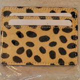 Cheetah Print Cowhide Card Holder – Genuine Hair-On Leather Wallet