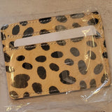 Cheetah Print Cowhide Card Holder – Genuine Hair-On Leather Wallet