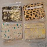 Cheetah Print Cowhide Card Holder – Genuine Hair-On Leather Wallet