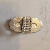 Silver & Black Stone Oval Concho Stretch Ring