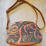 Swirl Print Dome Cork Crossbody Bag – Eco-Friendly | Kaleidoscope Accessories