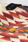 Handwoven Navajo Pattern Duffel Bag with Suede Straps — Acapulco
