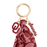 Oklahoma Sooners Logo Bandana Bag Charm Keychain
