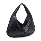 Victoria Woven Vegan Leather Hobo Bag | Natural