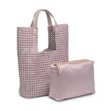 Zenith Zen Nude Hand-Woven Knot Tote with Zip Pouch