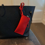 Hang It Around Glass Case Bag Charm Brown