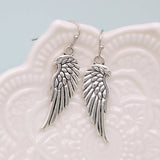 Warrior Angel Silver Wings Earrings