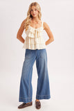 Ruffle Tiered Self-Tie Camisole Top