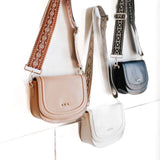 Serenity Saddle Crossbody Guitar Strap Bag Black