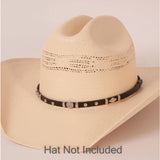 Rawlins Black Leather Studded Hat Band