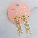 Glamourous Cowgirl Crystal Fringe Earrings