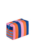 Samba Zip Pouch | Bold Stripe Travel Pouch in Orange, Blue & Pink