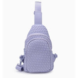 Beyond the Horizon Woven Neoprene Sling Backpack | Lilac Purple