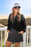 After Dark Polka Dot Skort | Black | Sizes S–3XL