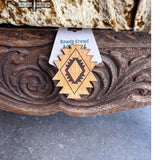 Aztec Sky Leather Western Scarf Slide Tee Clip or Ring