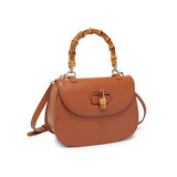 Allison Bamboo Top Handle Crossbody Tan