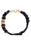 Lottie Black Beaded Paracord Bracelet