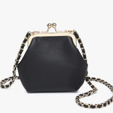 Cleo Coin Pouch Crossbody Clutch Black