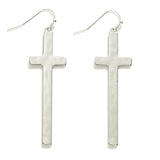 Metal Tone Cross Earrings