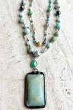 Lexi Multi-Strand Amazonite Pendant Necklace | Dylan Designs