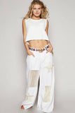 Floral Embroidered Belt – Burgundy & Cream | Round Beaded Buckle | Pol Clothing