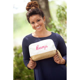 Creme Cabana Canvas Cosmetic Bag