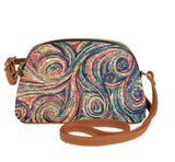 Printed Dome Cork Bag Crossbody Swirls