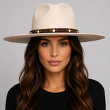 Brown Beaded Macramé Western Hat Band, Tie-On