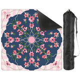 Floral Trellis Mahjong Mat – Travel Size | Navy | Non-Neoprene