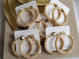 Glitter Hoops Toasted Marshmallow 2 inch or 50mm