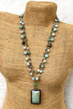 Lexi Multi-Strand Amazonite Pendant Necklace | Dylan Designs