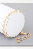Bejeweled Clover Chain Bracelet Gold