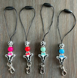 Cow Head Western Car Freshie Freshener Hanger Red