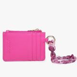 Rhodes Quilted Wallet with Chain Wristlet Bangle Metallic Copper Brown