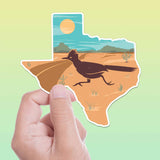 Texas Roadrunner Sticker - Cute TX Bird Decal