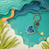 Sea Turtle Enamel Keychain & Bag Charm