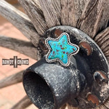 Western Cowgirl Roundup Star Wild Rag Scarf Slide Ring Tee Clip