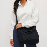 Sky's The Limit Medium Woven Neoprene Tote Black