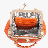 Cleo Coin Pouch Crossbody Clutch Orange