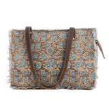 San Ysidro Falls Tote Bag – Floral Canvas & Leather | Myra Bag