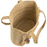 Magid Metallic Leopard Print Natural Straw Jute Tote