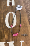 Pink Pony Necklace | Hot Pink Western Beaded Statement Necklace