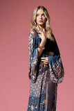 Monterey Damask Print Kimono