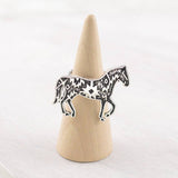 Aztec Horse Cuff Ring | Silver