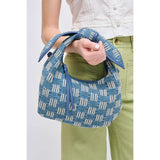 Paloma Woven Knotted Purse Crossbody Bag Denim Blue