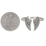 Artisan Sterling Silver Adjustable Angel Wing Ring