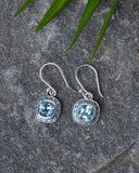 Blue Topaz Dangle Earrings | 925 Sterling Silver with Natural Gemstone